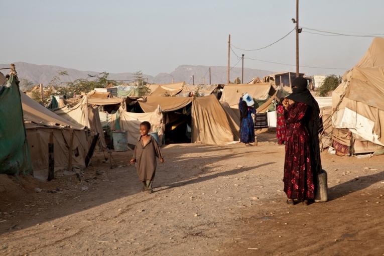 Le camp d'Al Mazrak situé dans le gouvernorat de Hajjah au Yémen en 2013.