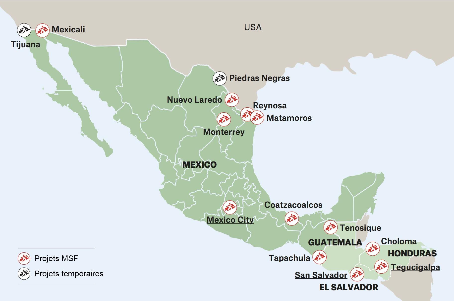 Projets MSF au Mexique