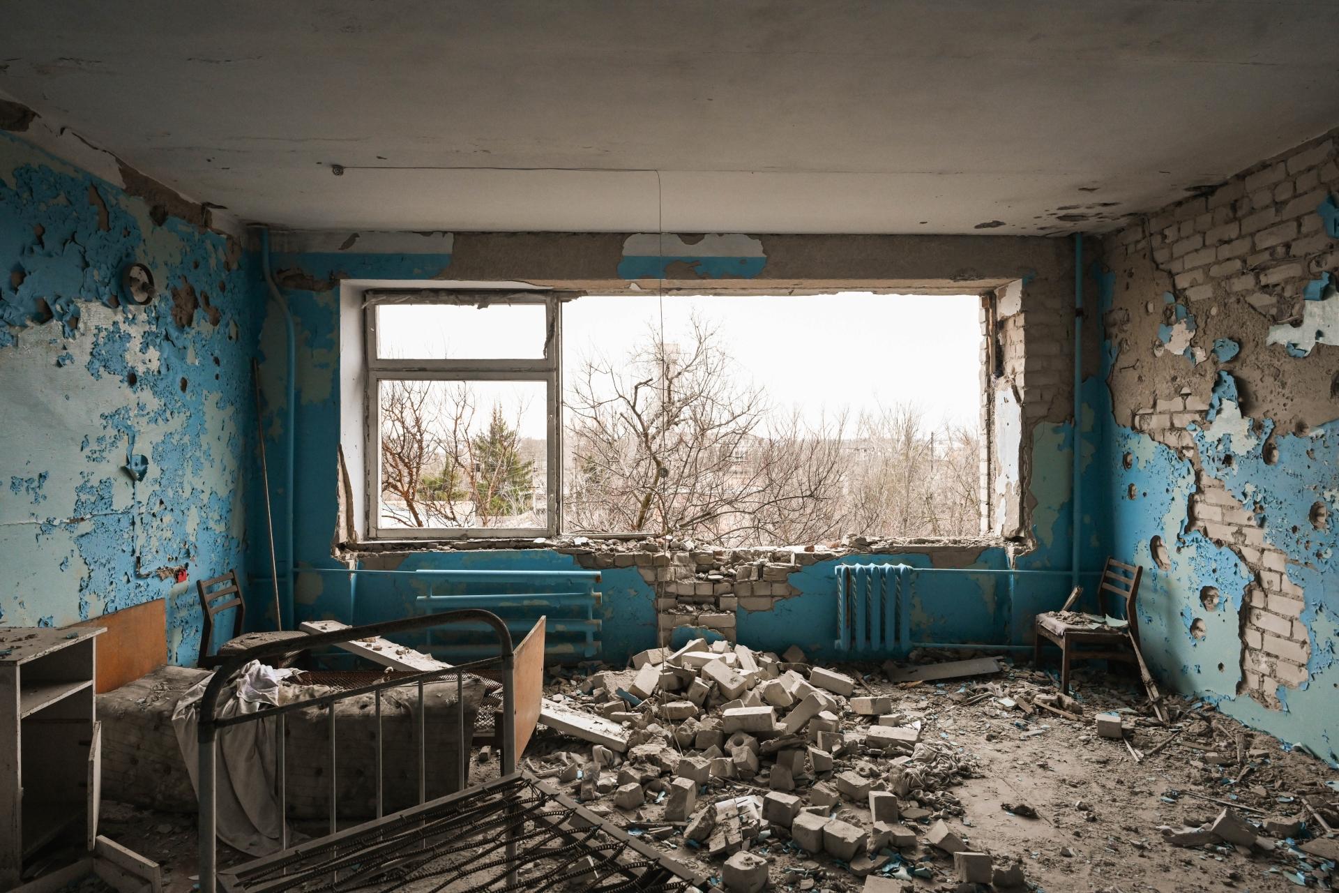 Hôpital de Vysokopilla, dans la région de Kherson. Ukraine. Janvier 2023.