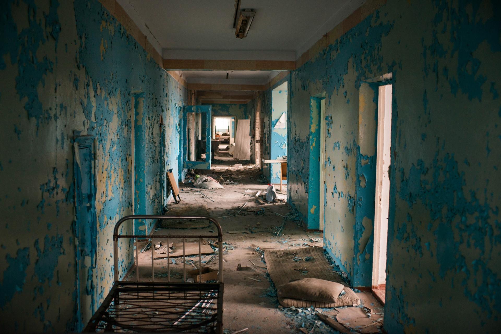Hôpital de Vysokopilla, dans la région de Kherson. Ukraine. Janvier 2023.