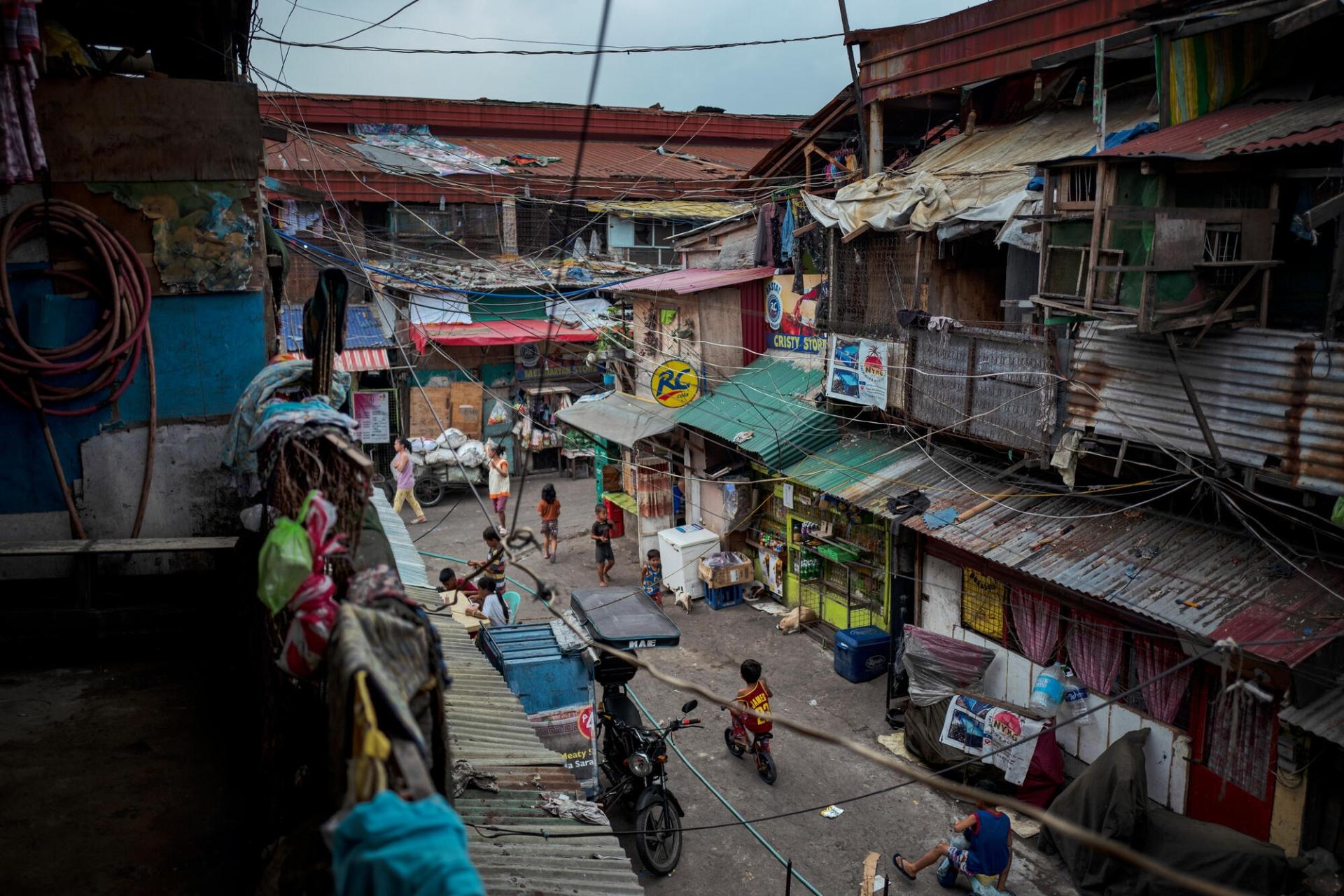 Vue d'une rue de Tondo, un quartier de Manille. Philippines. 13 mars 2023.