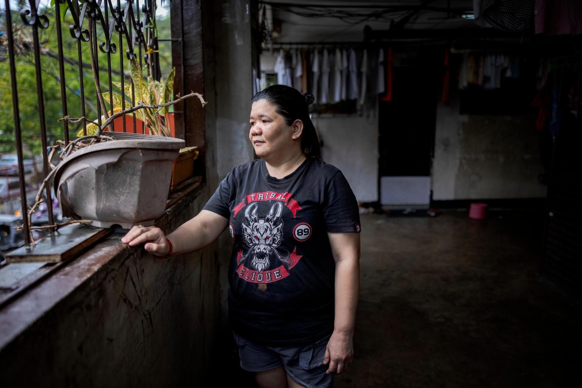 Amalia, une ancienne patiente MSF, aujourd'hui guérie de la tuberculose. Tondo, Manille. Philippines. 13 mars 2023.