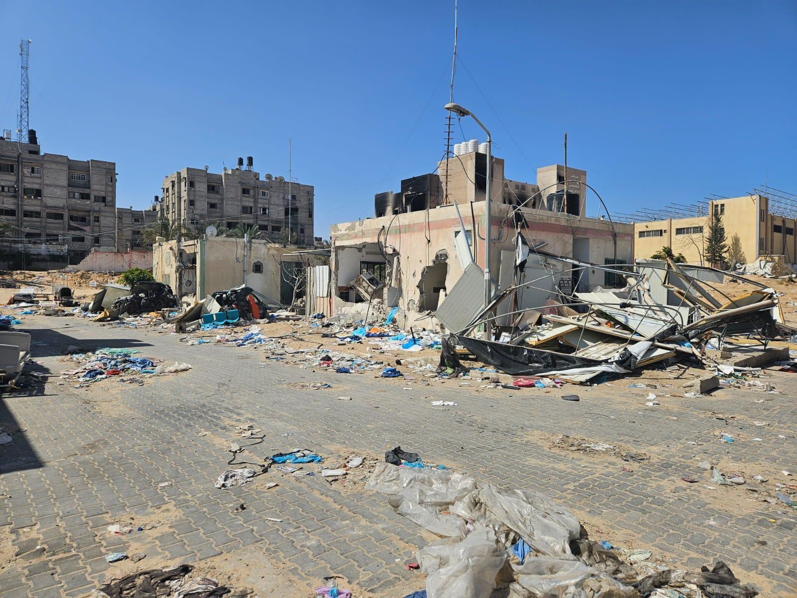 Photographie prise à l’intérieur de l’hôpital Nasser, Gaza, 13 mars 2024