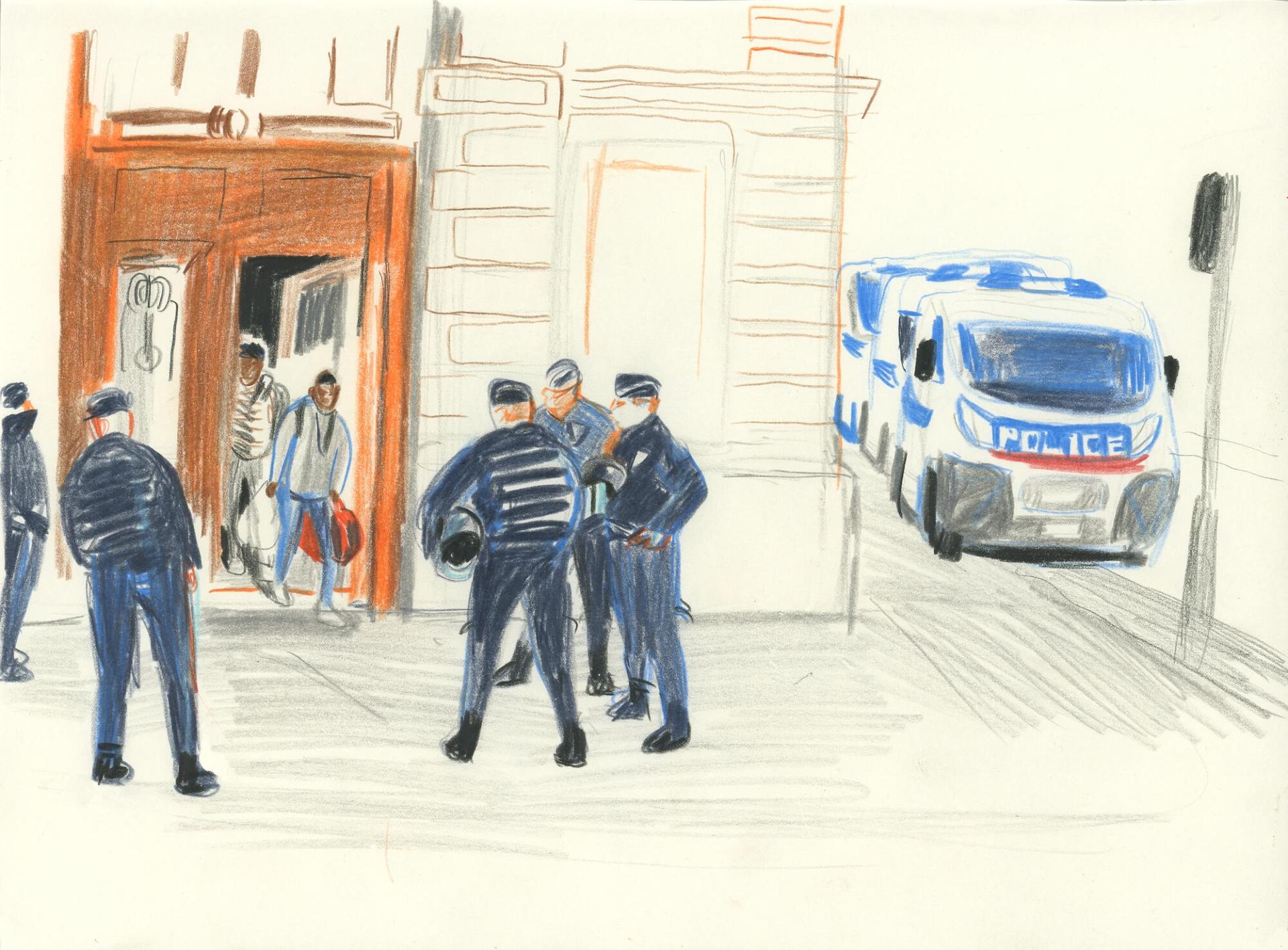 L’expulsion d’un squat à Marseille. De nombreux mineurs non accompagnés sont obligés de dormir à la rue ou dans des squats.