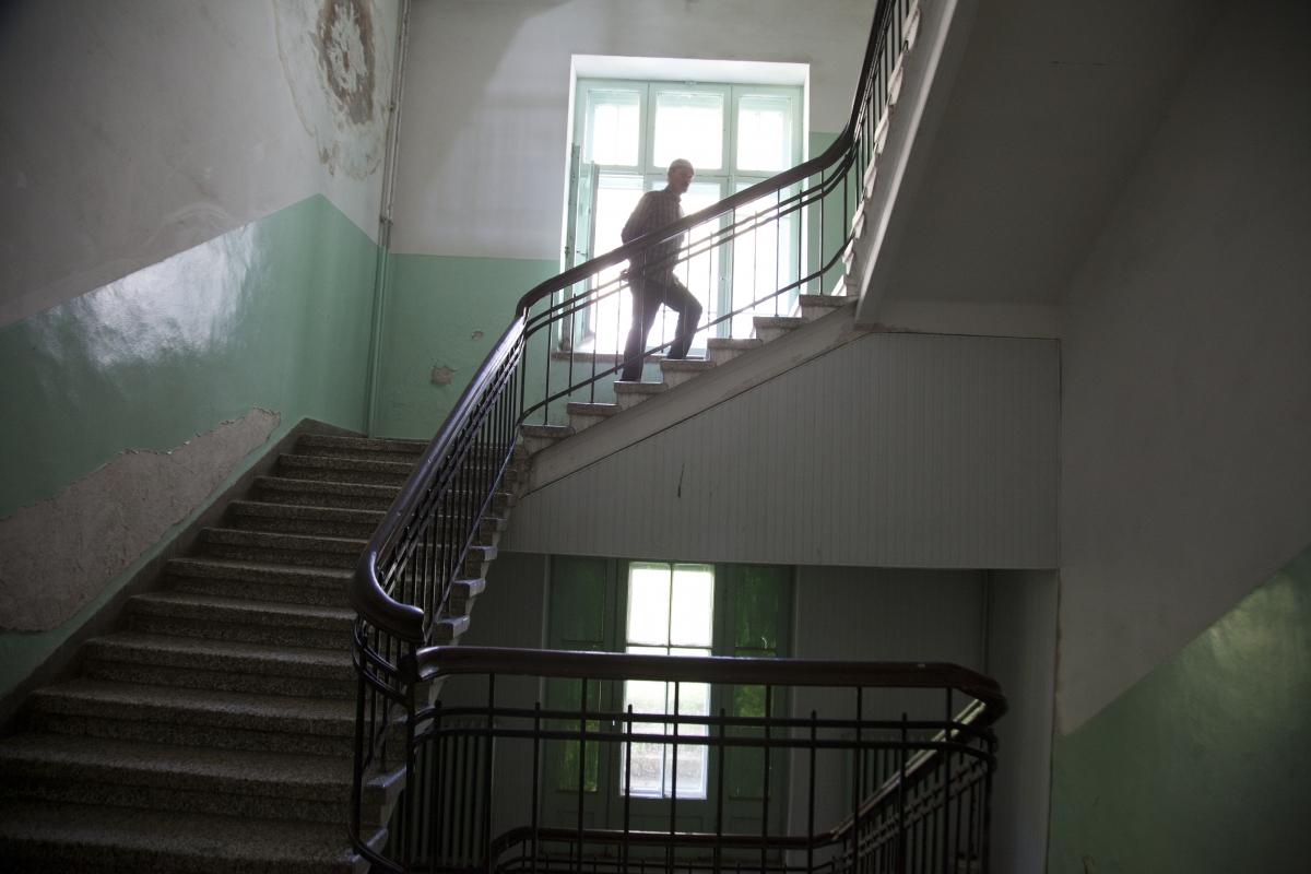 Otar Gujejiani, patient de l’hôpital de traitement de la tuberculose d’Abastumani.
 © Daro Sulakauri/MSF