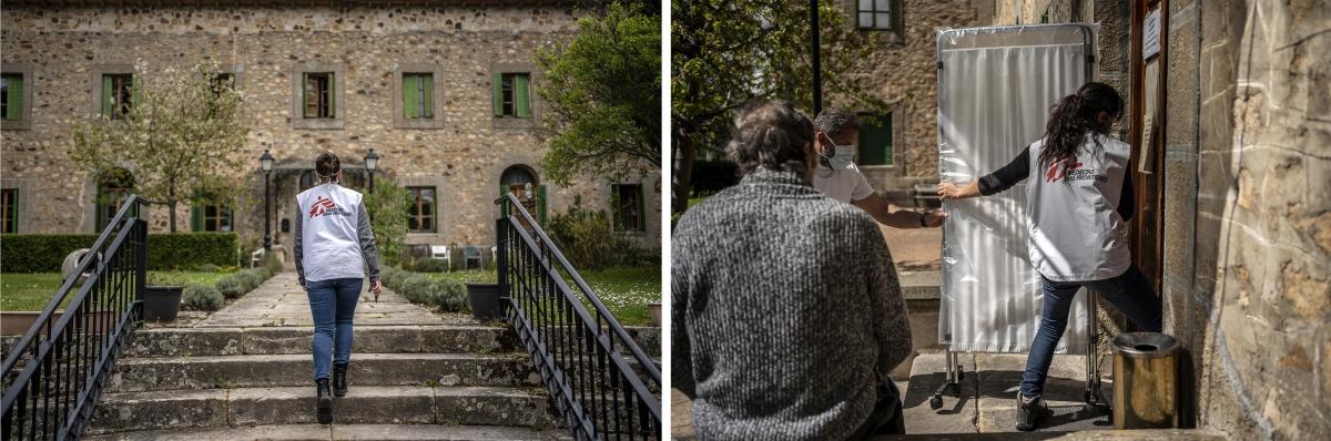 Maison de retraite « Nuestra Señora de las Mercedes », située à El Royo, province de Soria, Castille-et-Léon, Espagne, le 14 avril 2020. © Olmo Calvo
