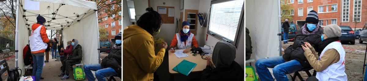 Une clinique mobile de MSF à Paris en novembre 2020.
 © Mohammad Ghannam/MSF