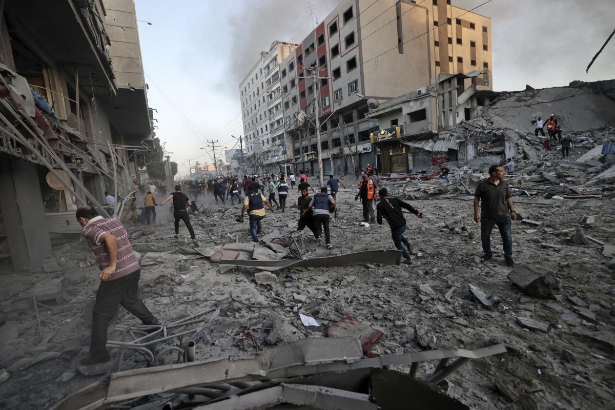 Bombardement aérien dans la ville de Gaza, 12 mai 2021.
 © Mohammed Abed/AFP