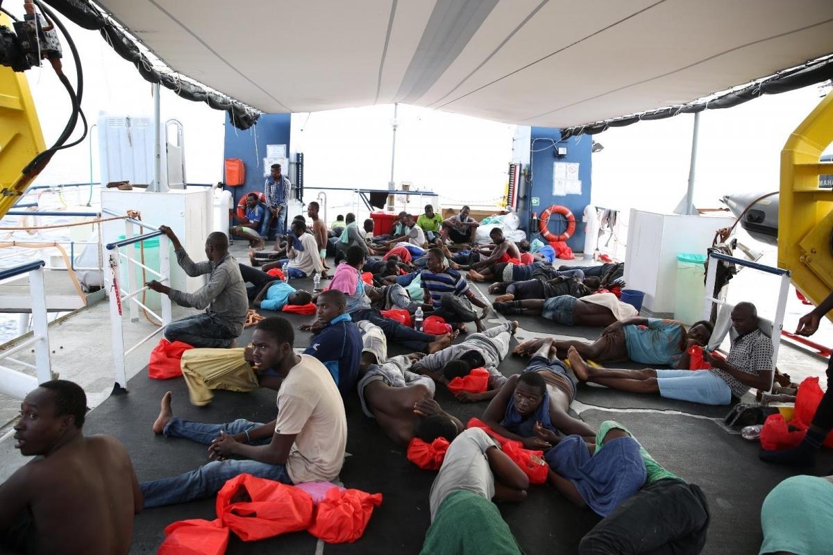 Enfin à bord du Dignity 1.
 © Mohammad Ghannam/MSF