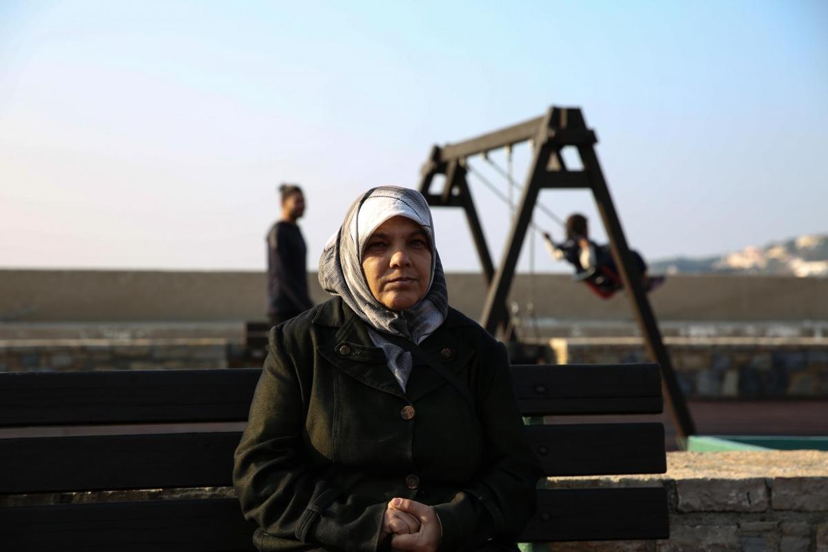 Samira, 50 ans, Palestino-Syrienne, originaire du camp de Yarmouk près de Damas.&nbsp;
 © Mohammad Ghannam/MSF