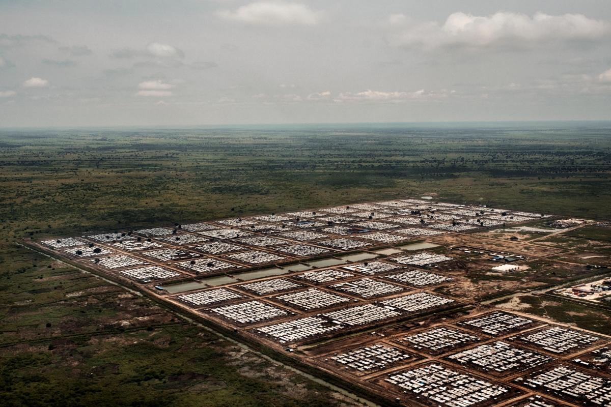 Vue aérienne du camp de protection des civils de Bentiu en septembre 2017. Soudan du Sud.
© Peter Bauza