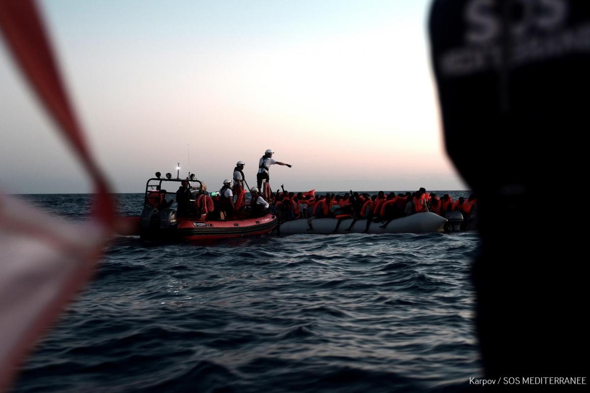 Mer Méditerranée, juin 2018.&nbsp;
 © Kenny Karpov/SOS MEDITERRANEE