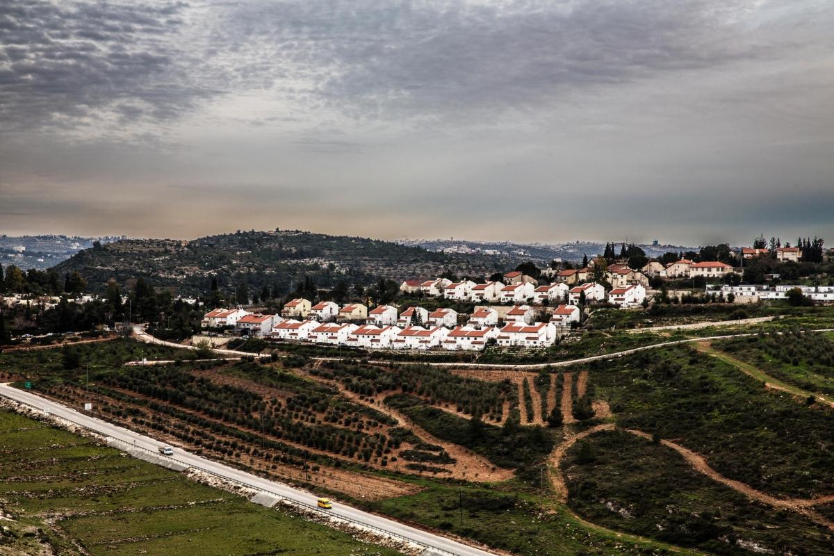 Vue d'une colonie israélienne en Cisjordanie. 2015.
© Anna Surinyach/MSF