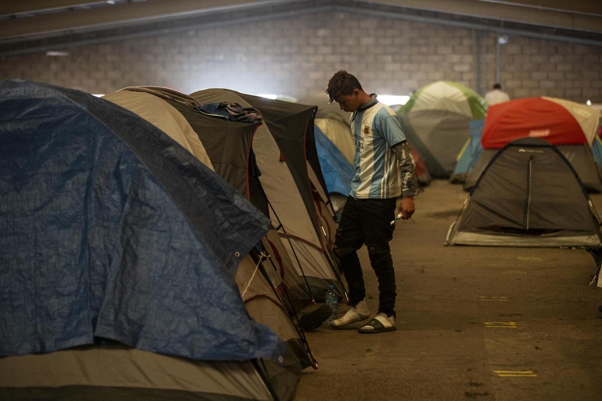 Campement de migrants à Tijuana. Mexique. 2018.
 © Cristopher Rogel Blanquet/MSF