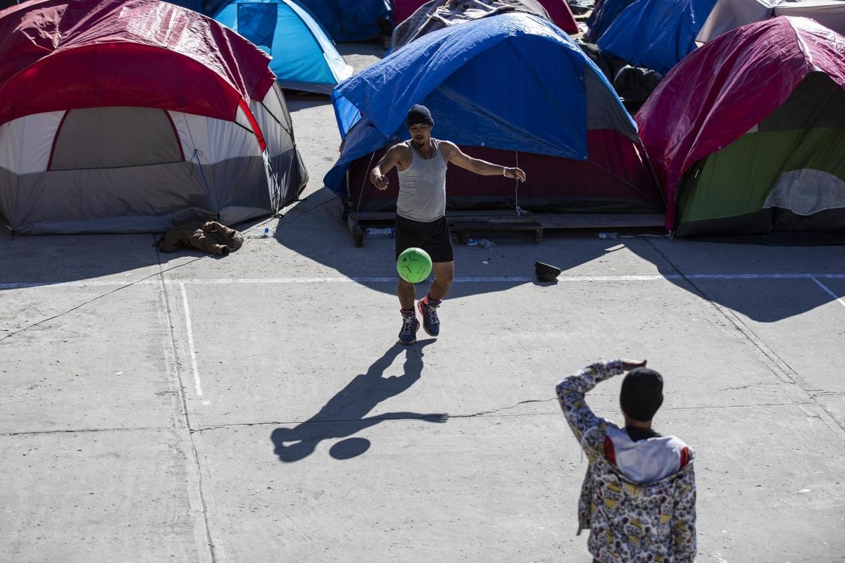 Vue d'un campement de migrants à Tijuana. Mexique. 2018.
 © Cristopher Rogel Blanquet/MSF