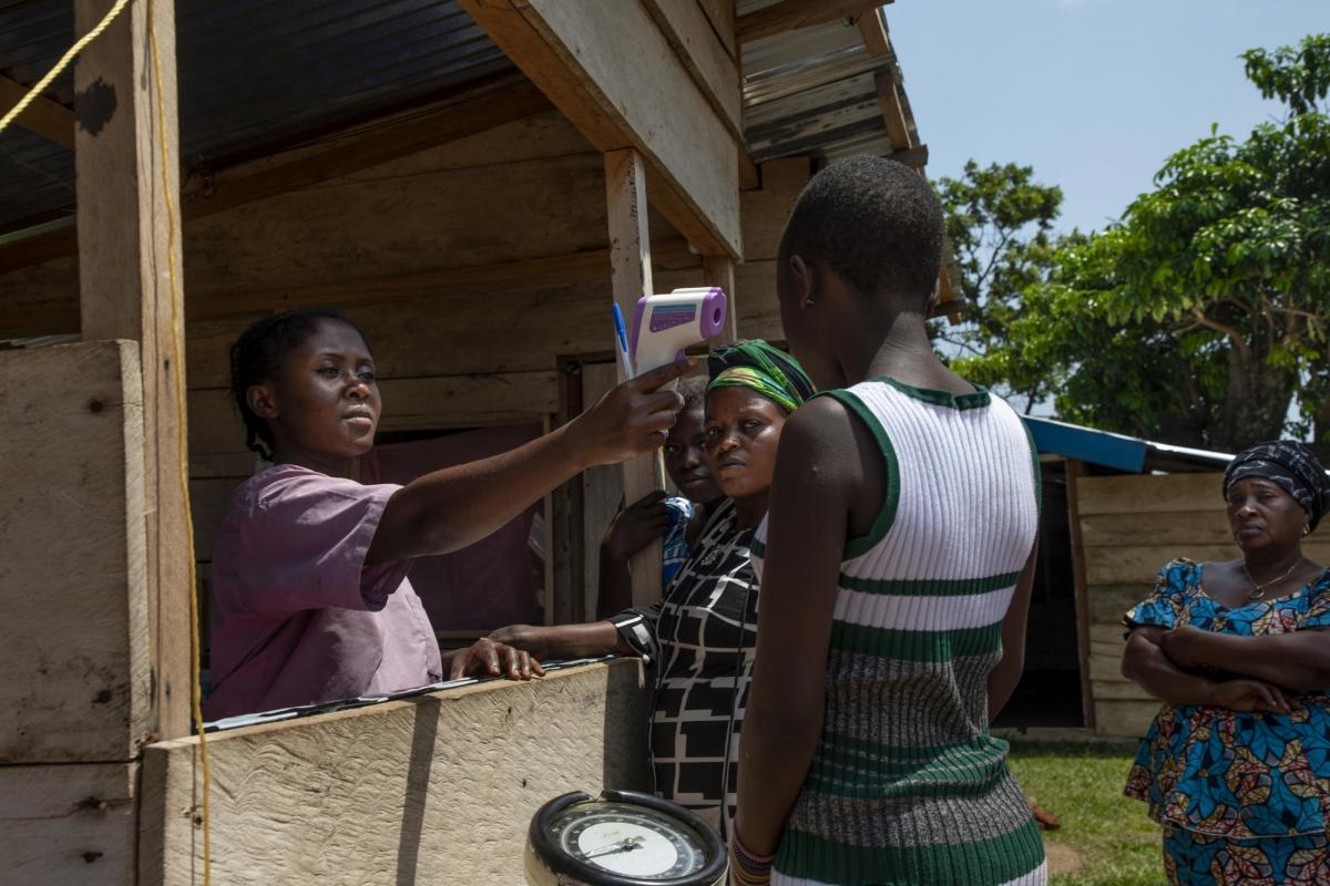 Zone de triage dans le centre de santé de&nbsp;Madrandele à Beni.&nbsp;
 © Pablo Garrigos/MSF