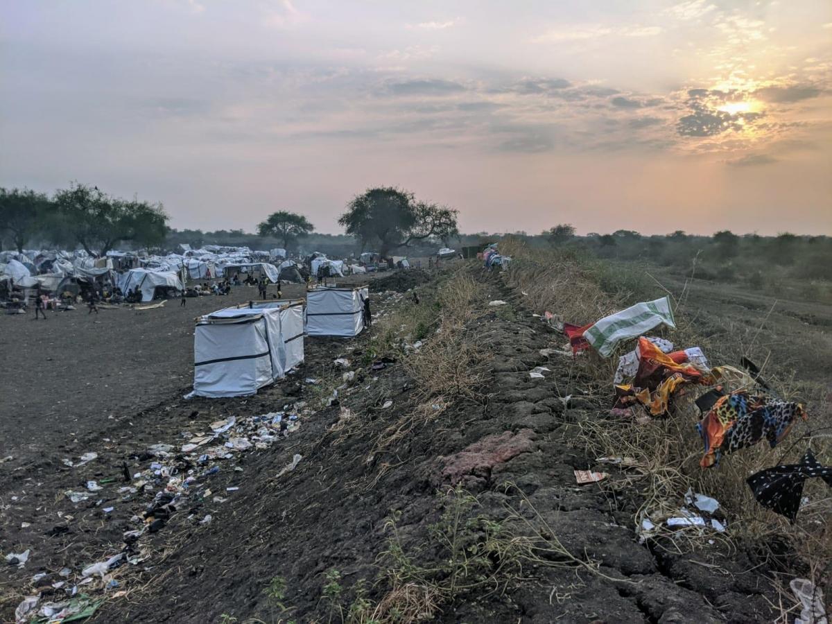 Site de protection des civils à Pibor, dans l'État de Jonglei, Soudan du Sud.
 © MSF