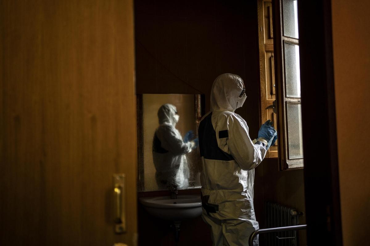 Maison de retraite «&nbsp;Nuestra Señora de las Mercedes&nbsp;», située à El Royo, province de Soria, Castille-et-Léon, Espagne, le 14 avril 2020.&nbsp;
 © Olmo Calvo/MSF