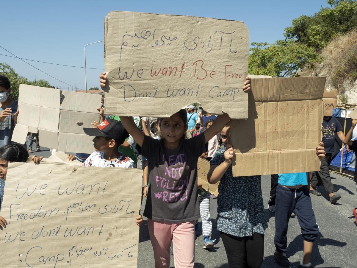 Lesbos, le 11 septembre 2020.
 © Enri Canaj / Magnum Photos