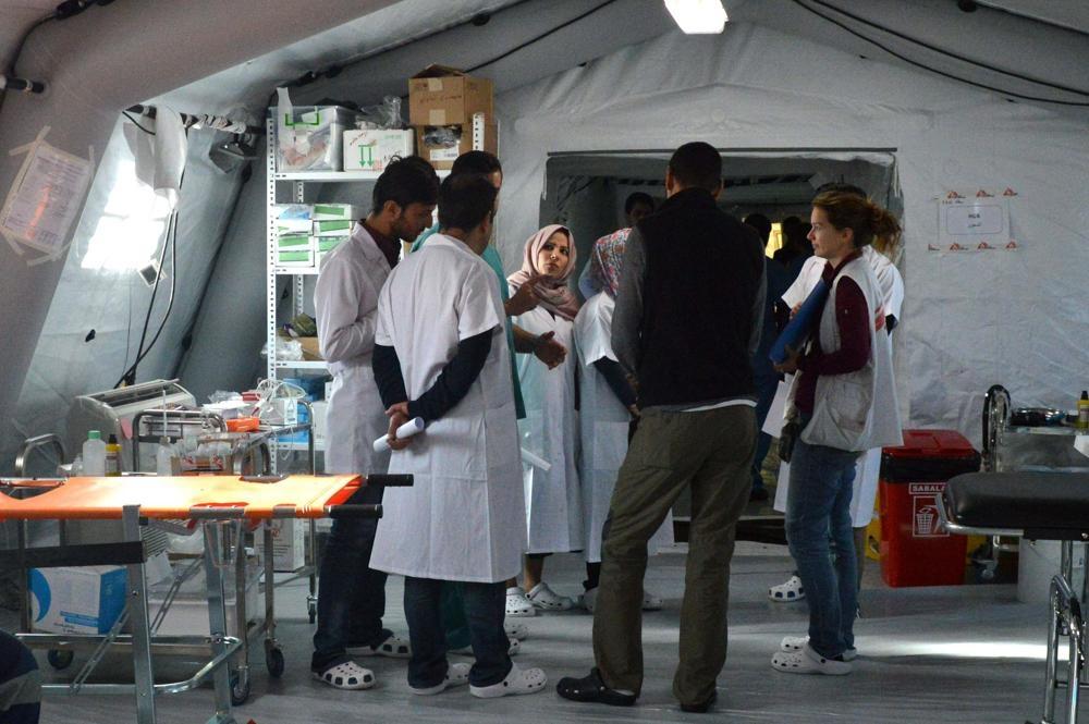 L'objectif de l'hôpital est de soigner les patients gravement blessés. Hôpital de Qayyarah, le 12 novembre 2016.
 © MSF