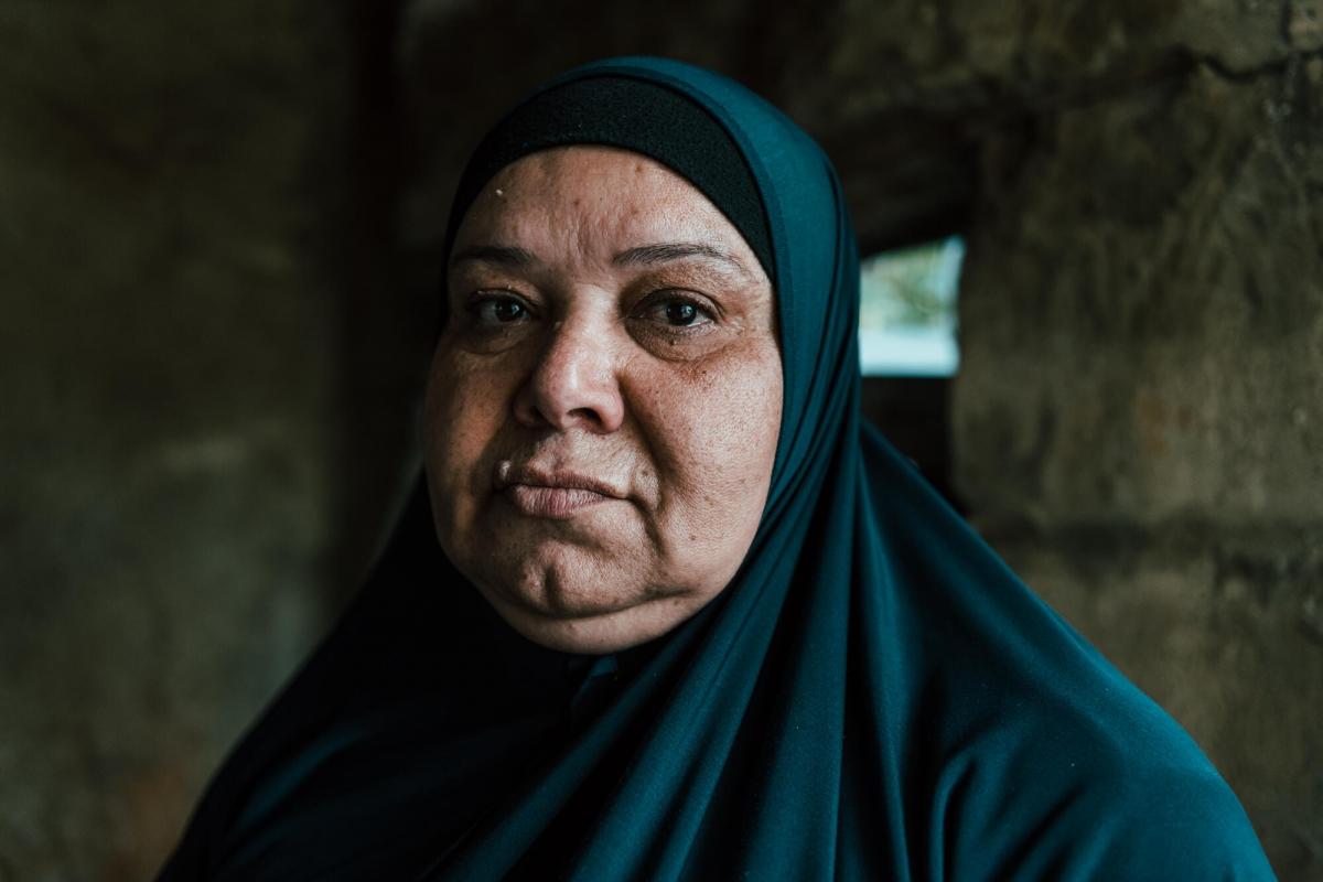 Mariam est âgée de 49 ans. Elle est mère de huit enfants, Liban. 2020. Karine Pierre/Hans Lucas for MSF / Instagram : @pics_stone
