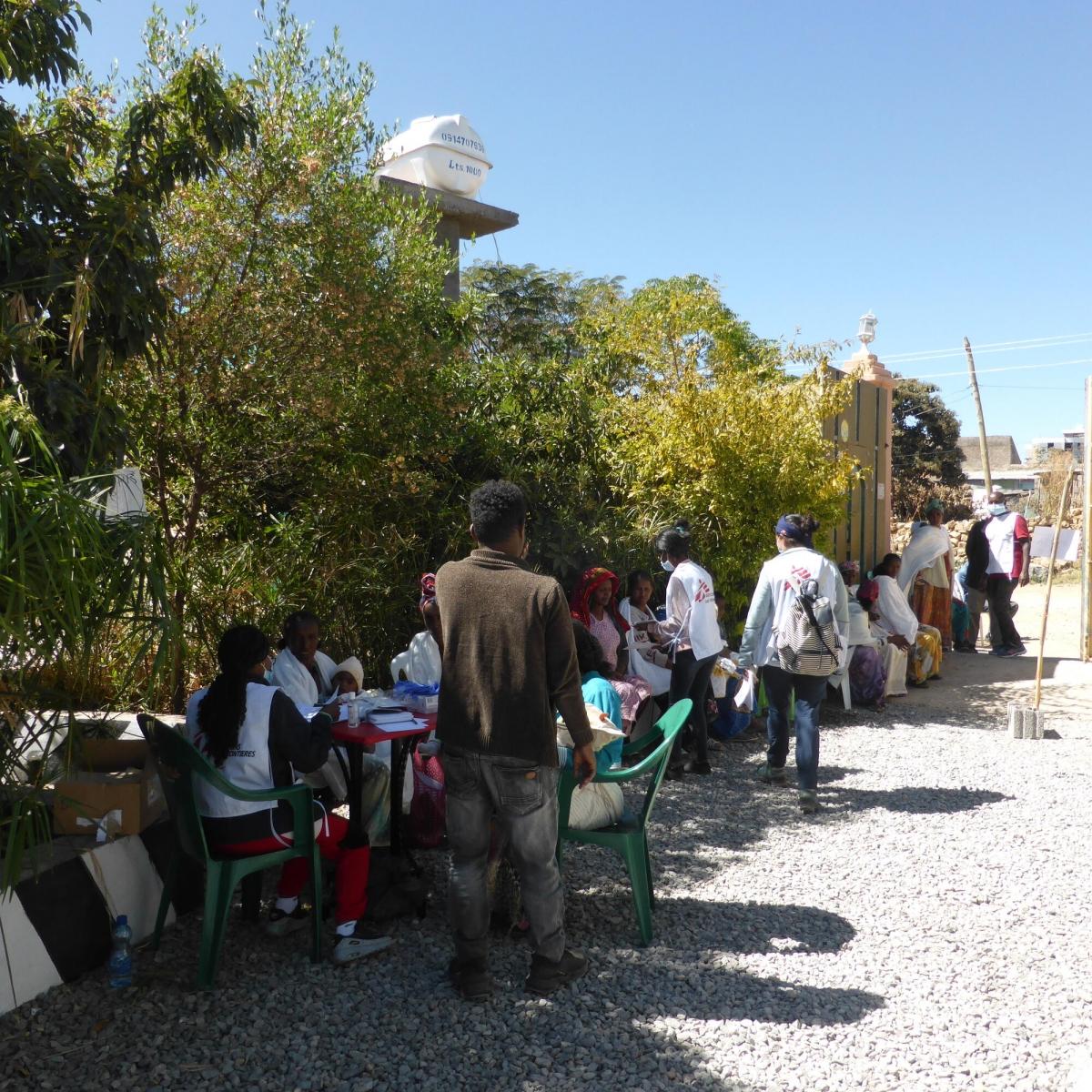 Clinique mobile MSF à Hawzen dans le nord-est du Tigré.&nbsp;
 © MSF