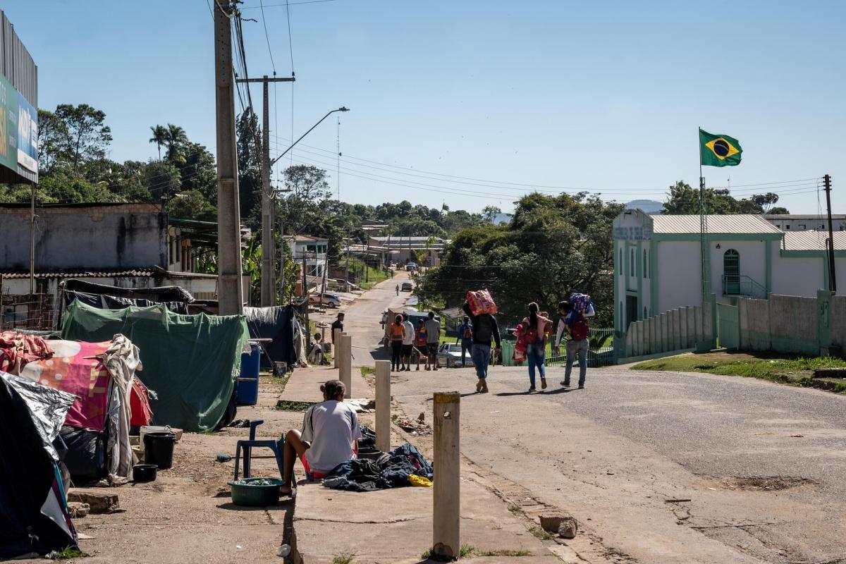 L'une des rues de la ville de Pacaraima, à la frontière entre le Brésil et le Venezuela.
 © Mariana Abdalla/MSF