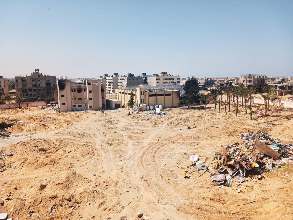 Des bâtiments détruits par les combats, mai 2024, Khan Younis, Gaza.
 © MSF