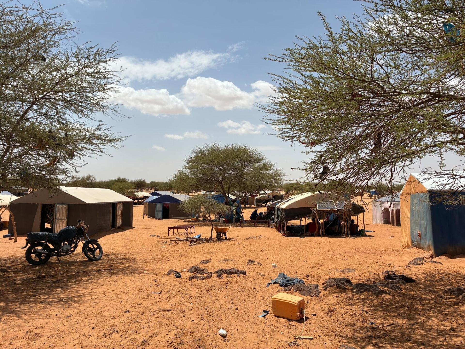 Le site de réfugiés situé à proximité de la ville d’Aghor. Mauritanie. Juillet 2026
 © Assia Shihab/MSF