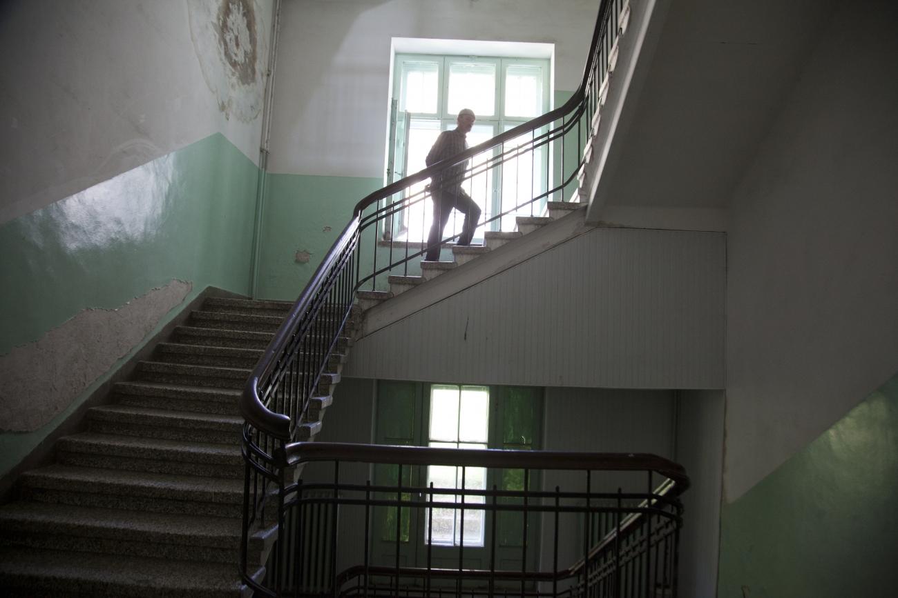 Otar Gujejiani, patient de l’hôpital de traitement de la tuberculose d’Abastumani.
© Daro Sulakauri/MSF