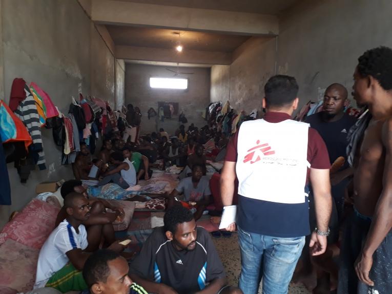 Centres de détention de la région de Khoms et Misrata en juillet 2018.
© MSF