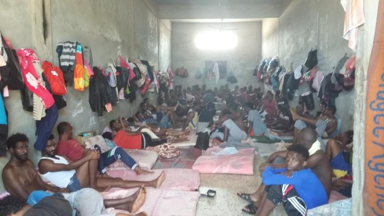 Centres de détention de la région de Khoms et Misrata en juillet 2018.
 © MSF