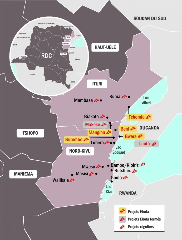 Intervention de MSF en réponse à l'épidémie d'Ebola en République démocratique du Congo. Novembre 2018
