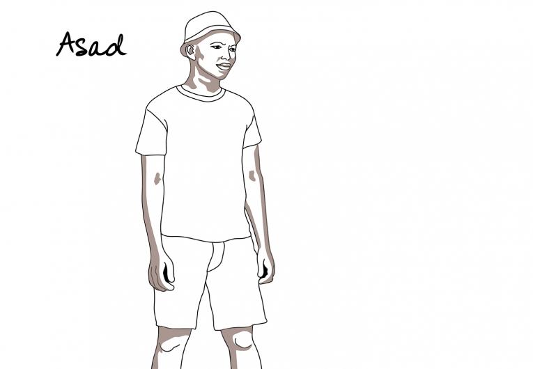 Asad est un jeune homme de 20 ans qui a quitté la Somalie car il était menacé de mort. 2019.
© MSF - Janvier 2019