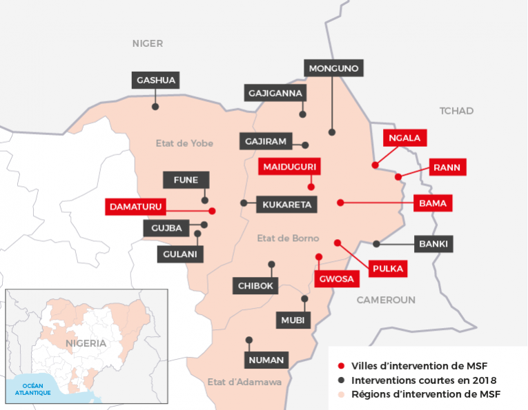 Intervention MSF dans le nord-est du Nigeria. Janvier 2019.
 © MSF - Janvier 2019