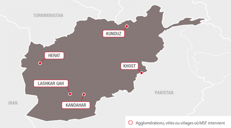 Carte Afghanistan /  Septembre 2021