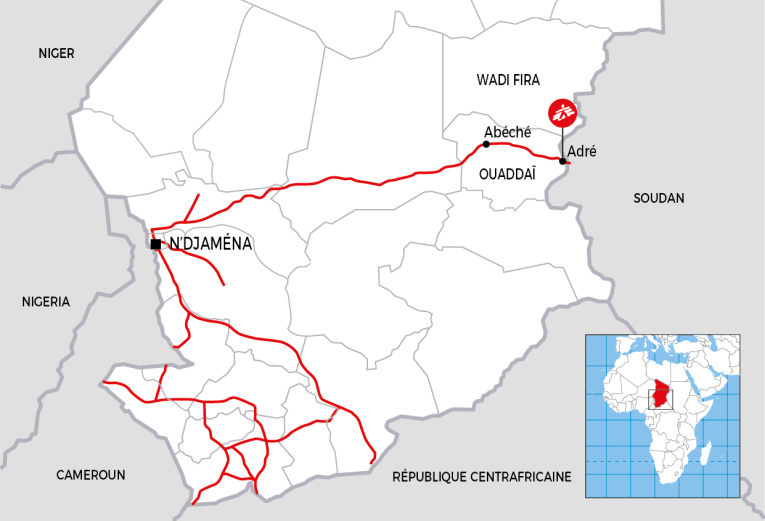 Carte du Tchad
 © MSF