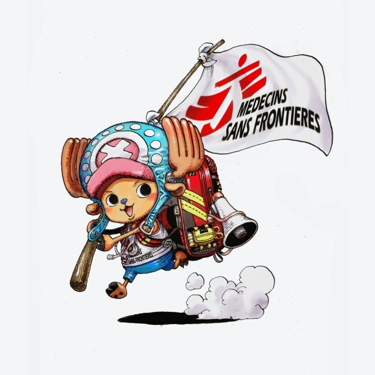 Illustration de « Chopper MSF » par&nbsp;Eiichiro&nbsp;Oda.
 © Eiichiro Oda / Shueisha ©MSF