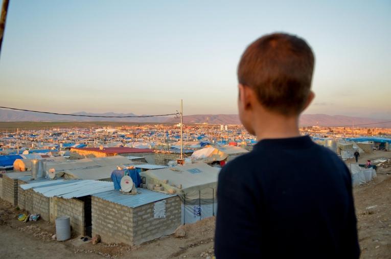 Camp de réfugiés de Domiz dans le nord de l'Irak. 2013.