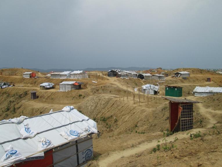 Le camp 20 est une extension nouvelle dans laquelle les réfugiés rohingyas qui vivent des zones surpeuplées,&nbsp;à risque de glissements de terrain ou d'inondations,&nbsp;seront installés.

&nbsp;
 © Brigitte Breuillac/MSF