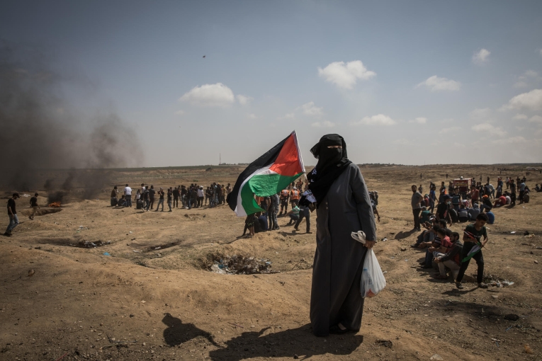 Manifestation du 11 mai. Bande de Gaza. 2018.
 © Laurence Geai