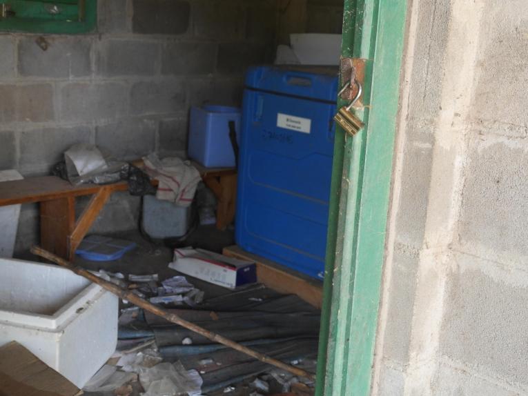 Un centre de santé pillé après l'attaque d'un groupe armé. République centrafricaine. 2018.
 © MSF/Anaïs Deprade