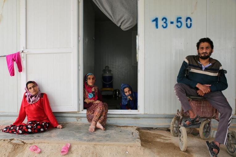 Les quatre enfants de Nadama&nbsp;dans le camp d'Amriya Falloujah. Irak. 2018.
 © Mohammad Ghannam/MSF