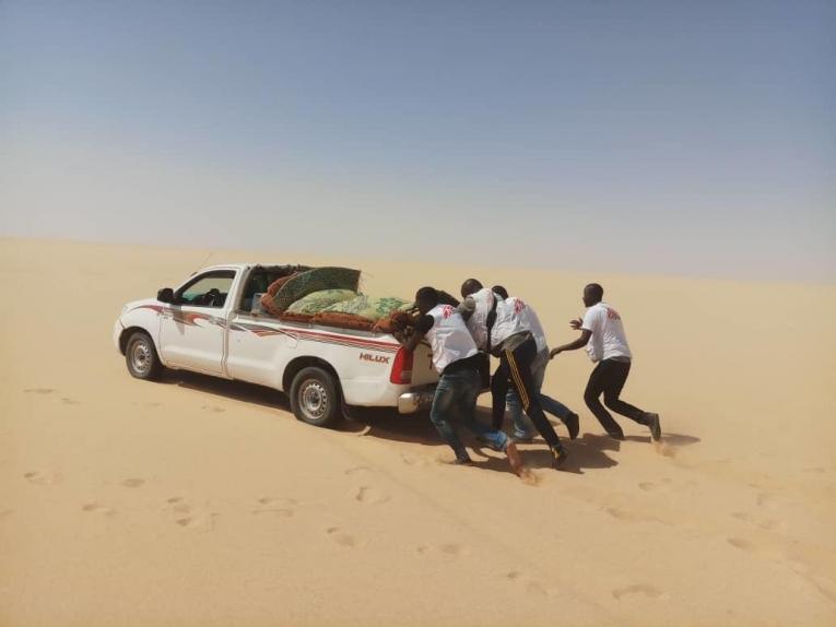 Zone de Dirkou, région d'Agadez region. Dirkou est l’un des endroits où MSF gère des cliniques mobiles pour aider les personnes en déplacement et les communautés hôtes vulnérables.
© Innocent Kunywana/MSF