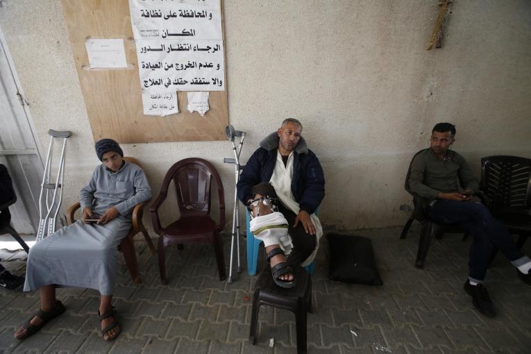 Ahmed, 38 ans, a été blessé par l'armée israélienne le 14 mai 2018.&nbsp;
 © Mohammed ABED