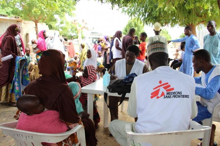 Une clinique mobile MSF à Maiduguri. 2019. Nigeria.
 © Yuna Cho/MSF