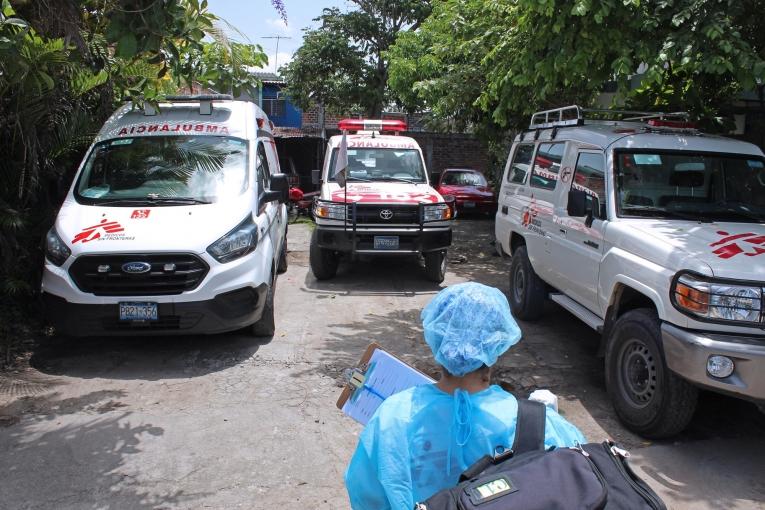 Des ambulances MSF au Salvador. 2020.&nbsp;


&nbsp;

 © Alejandra Sandoval/MSF