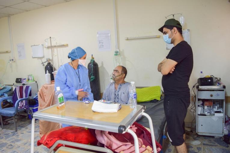 L'hôpital Al-Kindy de Bagdad accueille des patients atteints de la forme sévère de la Covid-19.
 © MSF