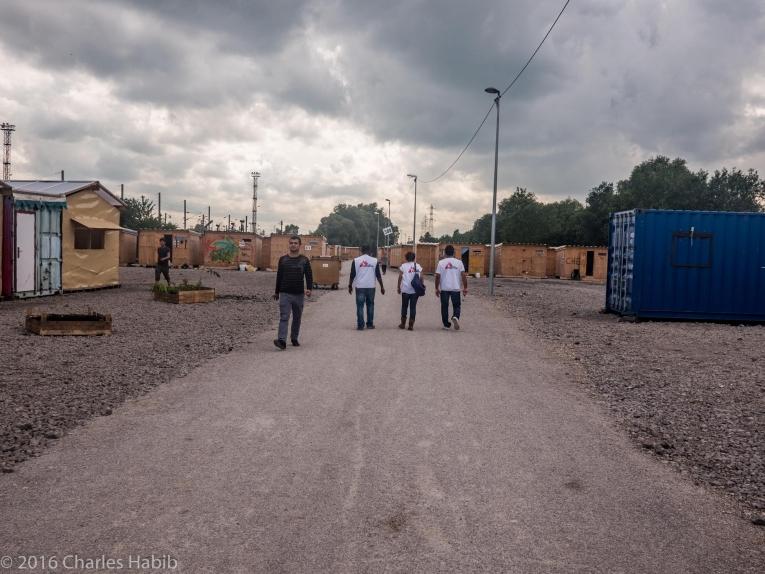 Camp de réfugiés de la Linière à Grande Synthe, dans le nord de la France.
 © Charles Habib