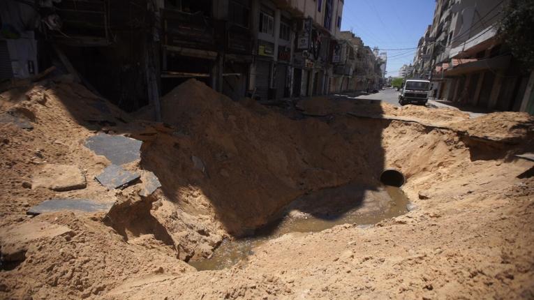 Vue d'une rue de la ville de Gaza détruite lors des bombardements de mai 2021.&nbsp;
 © MSF